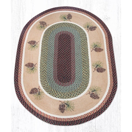 H2H 4 x 6 ft. Jute Oval Pinecone Patch H22548703